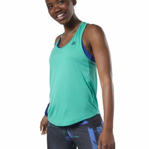 Reebok Performance Mesh Muskelshirt Damen - Türkis - DE 259-AKJ